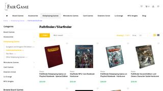 
                            4. Pathfinder/Starfinder - Fair Game