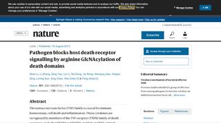 
                            8. Pathogen blocks host death receptor signalling by arginine ... - Nature