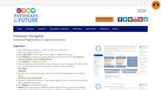
                            5. Pathways Navigator / Individual Registration & Login Instructions