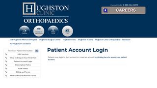 
                            7. Patient Account Login — The Hughston Clinic