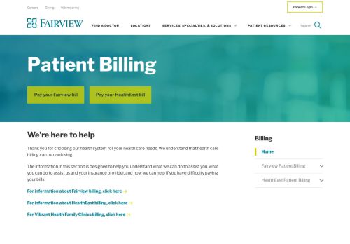 
                            10. Patient Billing - Fairview