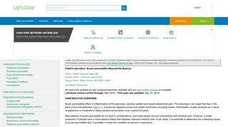 
                            11. Patient education: Acute pancreatitis (Beyond the Basics) - UpToDate