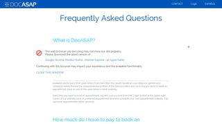 
                            3. Patient FAQ | DocASAP