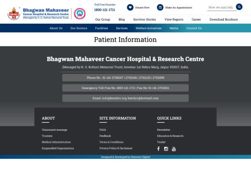 
                            3. Patient Information – Bhagwan Mahaveer Cancer Hospital ...