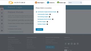 
                            2. Patient Login | Sentara Healthcare