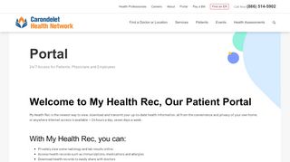 
                            8. Patient, Physician and Employee Portal Login - Carondelet Health ...
