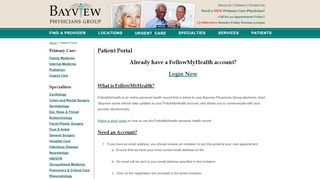 
                            9. Patient Portal - Bayview Physicians Group - Primary Care, Urgent ...