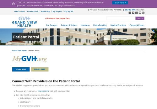 
                            5. Patient Portal - Grand View Health