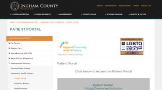 
                            10. Patient Portal - Ingham County Health Department