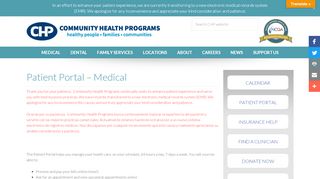 
                            10. Patient Portal Log In | Community Health Programs