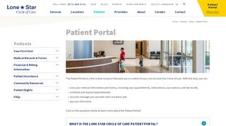 
                            11. Patient Portal | Lone Star Circle of Care