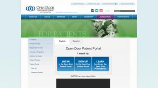 
                            10. Patient Portal—Open Door Family Medical Centers