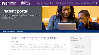 
                            10. Patient Portal | Patients & Visitors | Novant Health UVA Health System