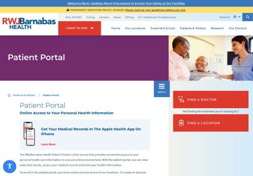
                            5. Patient Portal | RWJBarnabas Health