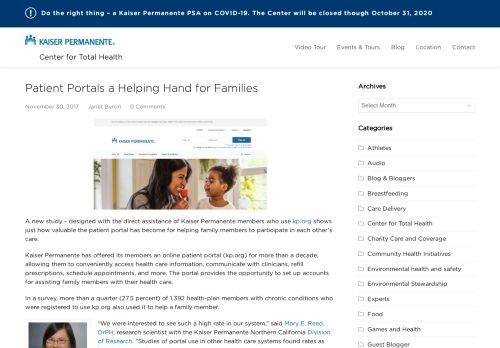
                            7. Patient Portals a Helping Hand for Families | Kaiser Permanente ...