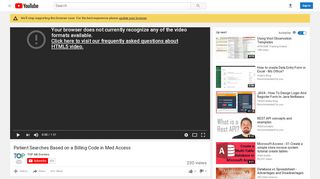 
                            5. Patient Searches Based on a Billing Code in Med Access - YouTube