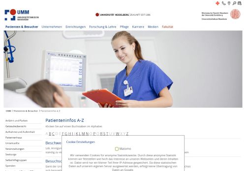 
                            9. Patienteninfos A-Z: Uniklinik Mannheim