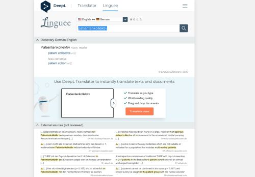 
                            13. Patientenkollektiv - English translation – Linguee