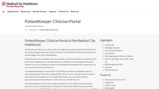 
                            6. PatientKeeper Clinician Portal | Medical City Healthcare Provider ...