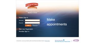 
                            1. PatientSite - Beth Israel Deaconess Medical Center | Login