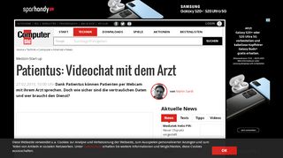 
                            7. Patientus: Videochat mit dem Arzt - COMPUTER BILD