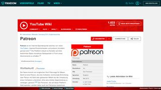 
                            6. Patreon | YouTube Wiki | FANDOM powered by Wikia