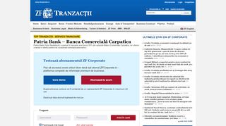 
                            9. Patria Bank – Banca Comercială Carpatica | ZF Corporate