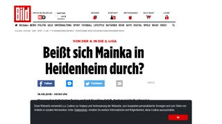 
                            12. Patrick Mainka: Beißt sich der Neuzugang in Heidenheim durch? - 2 ...