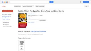 
                            12. Patrick White's The Eye of the Storm, Voss, and Other Novels