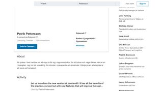 
                            5. Patrik Pettersson - It-konsult - Rationell IT | LinkedIn