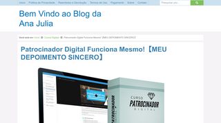 
                            8. Patrocinador Digital Funciona Mesmo!【MEU DEPOIMENTO SINCERO】