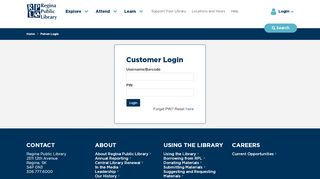 
                            13. Patron Login | Regina Public Library