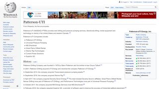 
                            5. Patterson-UTI - Wikipedia