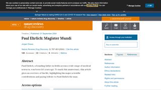 
                            12. Paul Ehrlich: Magister Mundi | Nature Reviews Drug Discovery