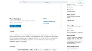 
                            7. Paul Gallagher - Customer and Technical Services Manager - Kelsius ...