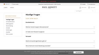 
                            5. PAUL HEWITT | Häufige Fragen - Kundenservice - Kontakt