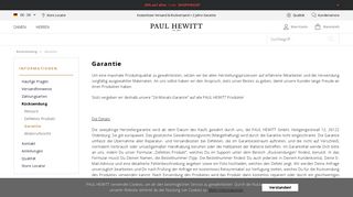 
                            6. PAUL HEWITT | Rücksendung | Garantie
