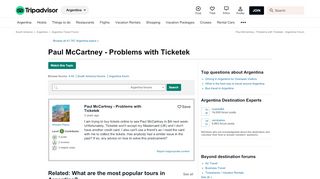 
                            9. Paul McCartney - Problems with Ticketek - Argentina Forum ...