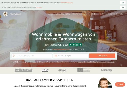 
                            3. PaulCamper - private Wohnmobil-Vermietung in Österreich