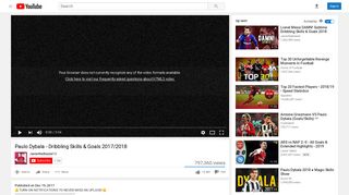 
                            12. Paulo Dybala - Dribbling Skills & Goals 2017/2018 - YouTube