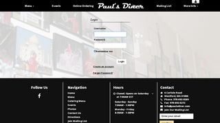 
                            13. Paul's Diner - Login