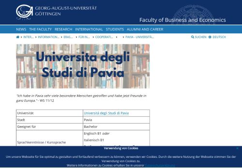 
                            11. Pavia - Università degli Studi di Pavia - Georg-August-Universität ...