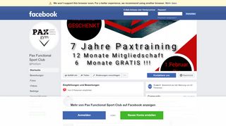 
                            6. Pax Functional Sport Club - Startseite | Facebook