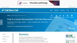 
                            11. Pax6 Is a Human Neuroectoderm Cell Fate Determinant: Cell Stem Cell