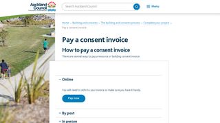 
                            6. Pay a consent invoice - Auckland Council