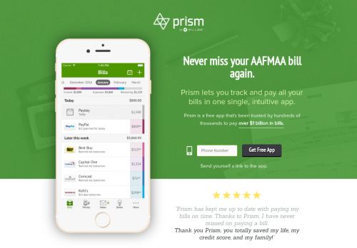 
                            12. Pay AAFMAA with Prism • Prism - Prism Bills