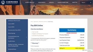 
                            10. Pay Bill Online | Cherokee Metro District, CO