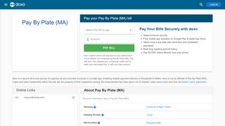 
                            11. Pay By Plate (MA): Login, Bill Pay, Customer Service and Care Sign-In