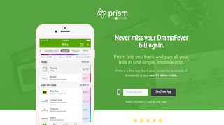 
                            8. Pay DramaFever with Prism • Prism - Prism Bills