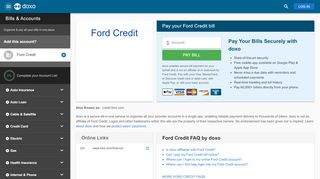 
                            5. Pay Ford Credit on doxo: Bill Pay, Login, Customer Service and Care ...